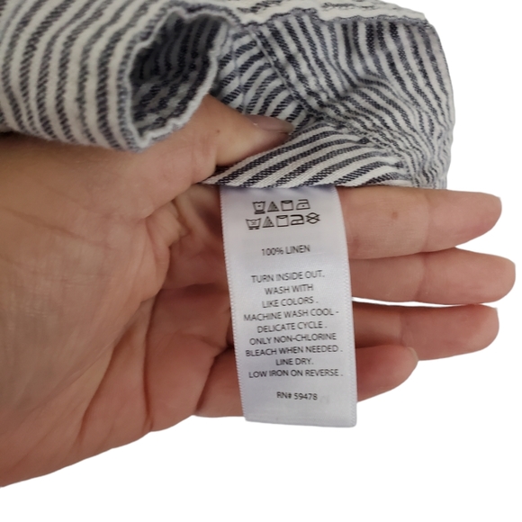 Kenar 100% Linen Sleeveless Collar Top - Picture 4 of 5